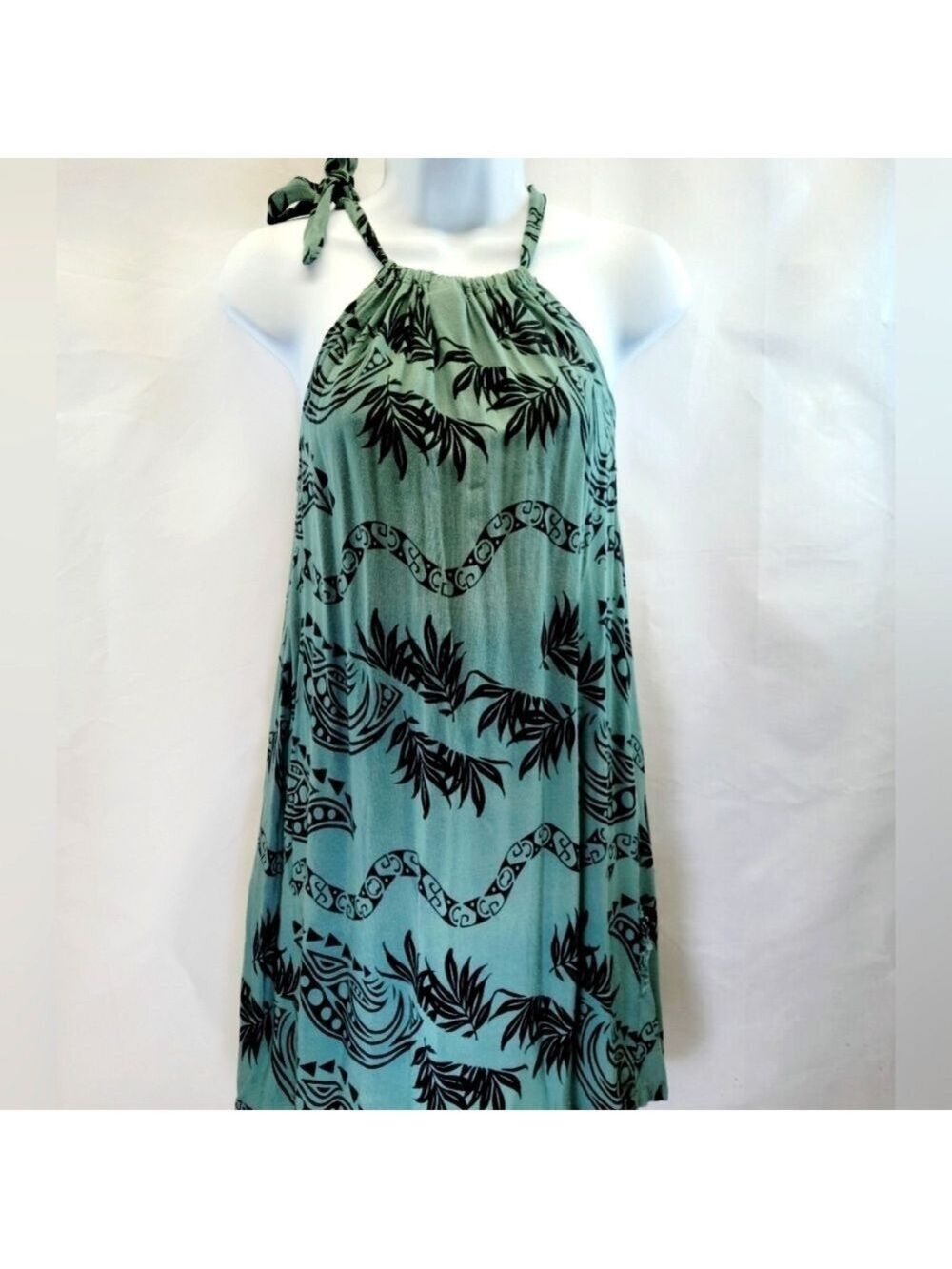 Hinano Mini Dress Green and Black Size Small